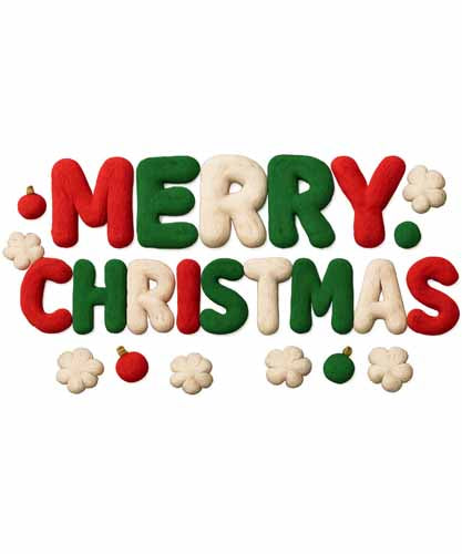 Faux Yarn Christmas DTF Transfer825