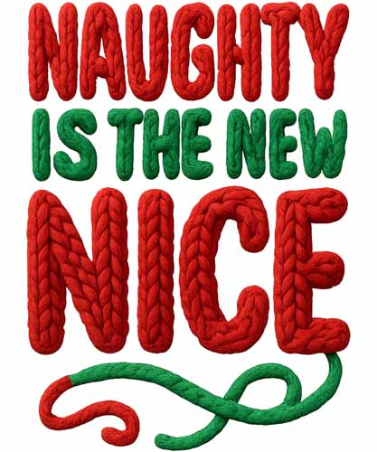 Faux Yarn Christmas DTF Transfer826