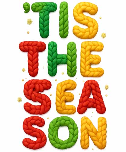 Faux Yarn Christmas DTF Transfer828