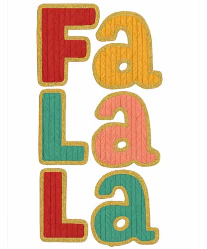 Faux Yarn Christmas DTF Transfer835