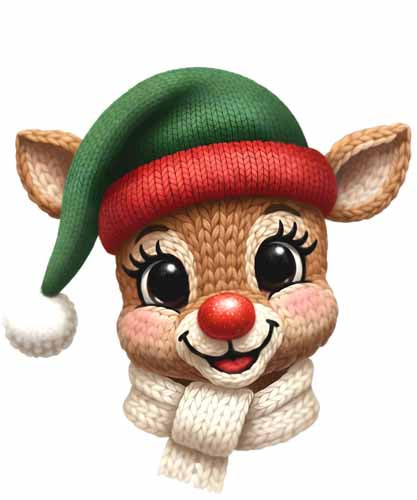 Faux Yarn Christmas DTF Transfer840