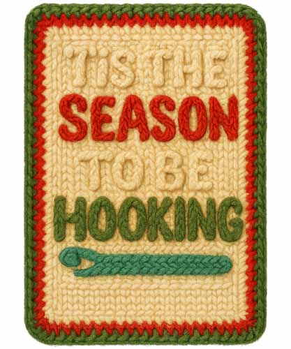 Faux Yarn Christmas DTF Transfer843