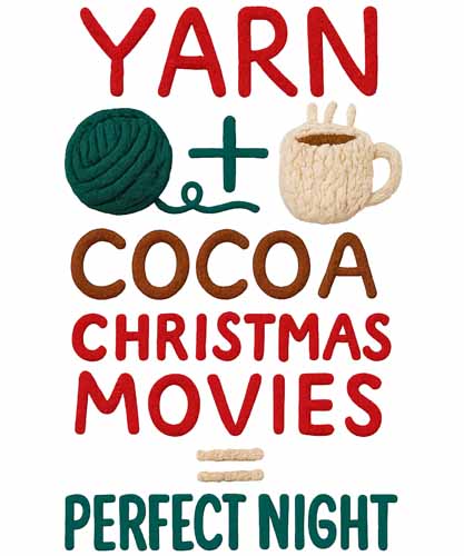 Faux Yarn Christmas DTF Transfer844