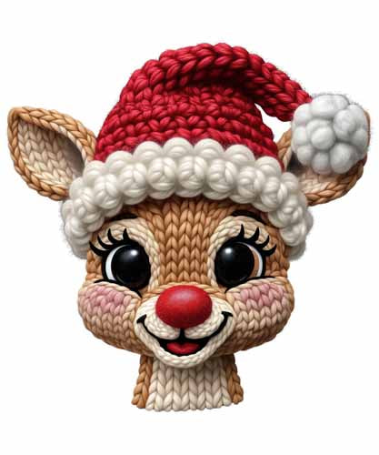 Faux Yarn Christmas DTF Transfer845