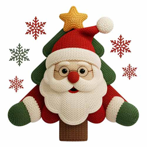 Faux Yarn Christmas DTF Transfer88