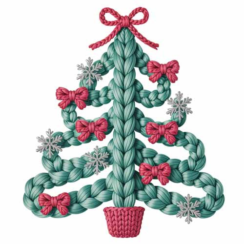 Faux Yarn Christmas DTF Transfer95