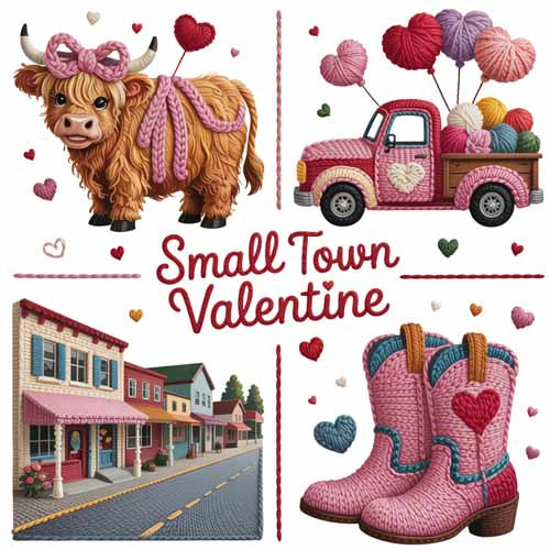 Faux Yarn Valentine's DTF Transfer 108