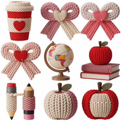 Faux Yarn Valentine's DTF Transfer 113