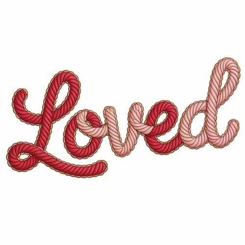 Faux Yarn Valentine's DTF Transfer 12