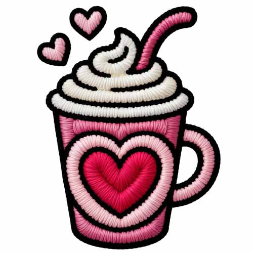 Faux Yarn Valentine's DTF Transfer 124