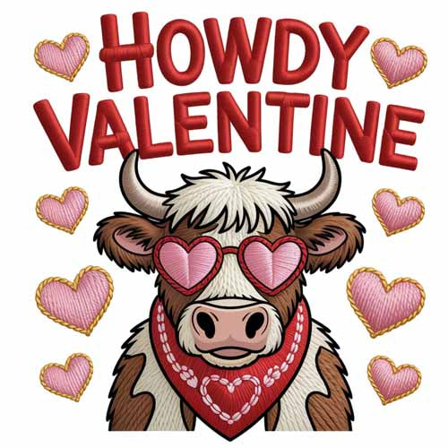 Faux Yarn Valentine's DTF Transfer 130