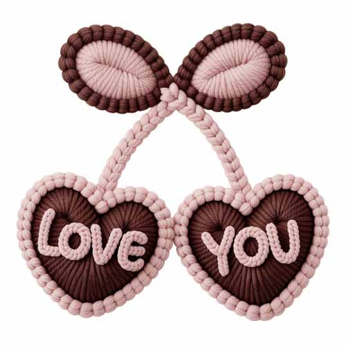 Faux Yarn Valentine's DTF Transfer 133