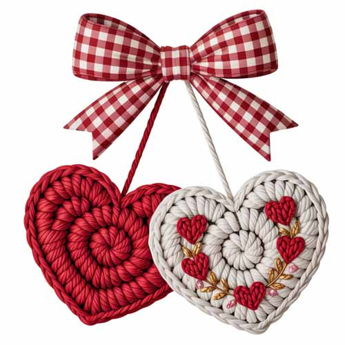 Faux Yarn Valentine's DTF Transfer 145