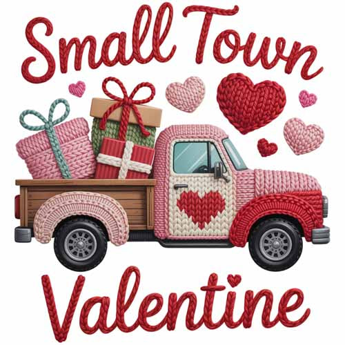 Faux Yarn Valentine's DTF Transfer 152