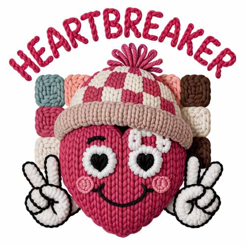 Faux Yarn Valentine's DTF Transfer 167