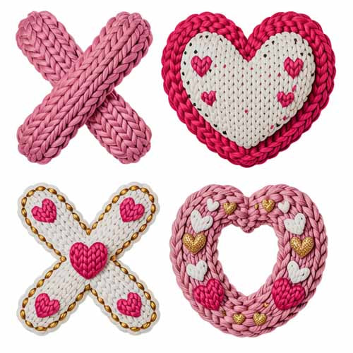 Faux Yarn Valentine's DTF Transfer 169