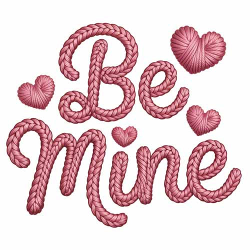 Faux Yarn Valentine's DTF Transfer 172