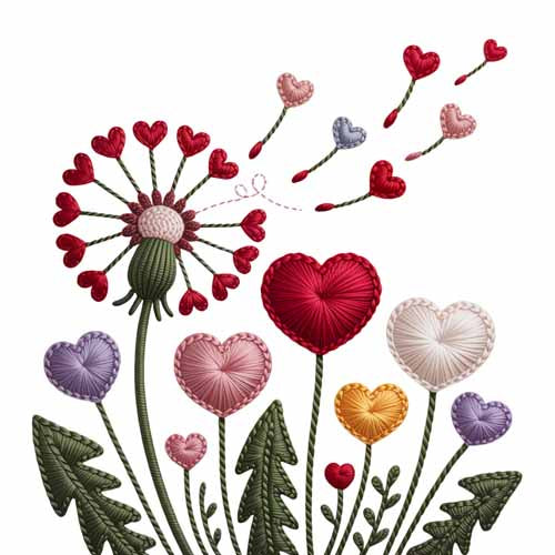 Faux Yarn Valentine's DTF Transfer 173