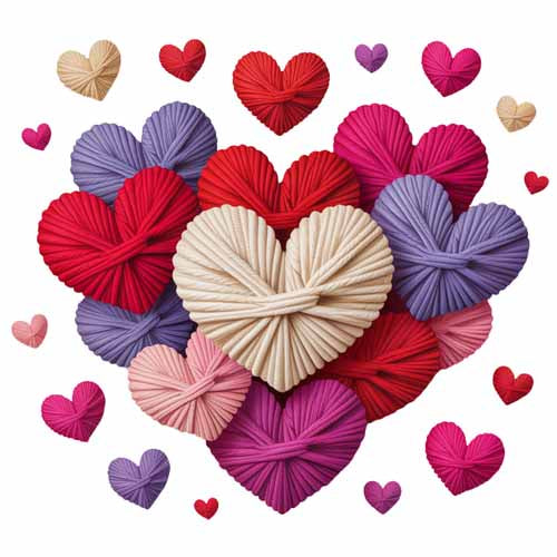 Faux Yarn Valentine's DTF Transfer 179