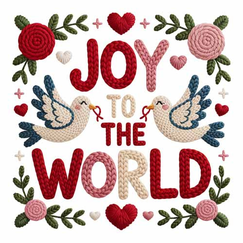 Faux Yarn Valentine's DTF Transfer 189