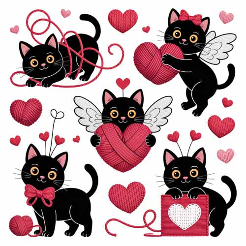 Faux Yarn Valentine's DTF Transfer 193