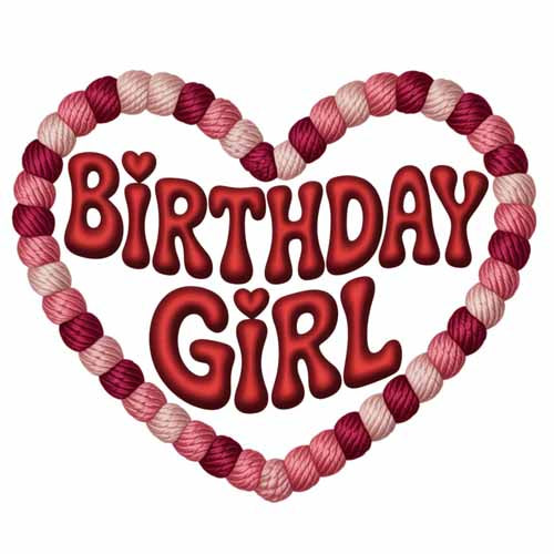 Faux Yarn Valentine's DTF Transfer 197