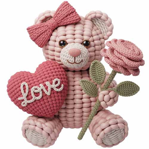 Faux Yarn Valentine's DTF Transfer 198