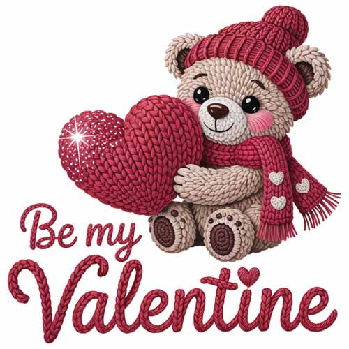 Faux Yarn Valentine's DTF Transfer 202