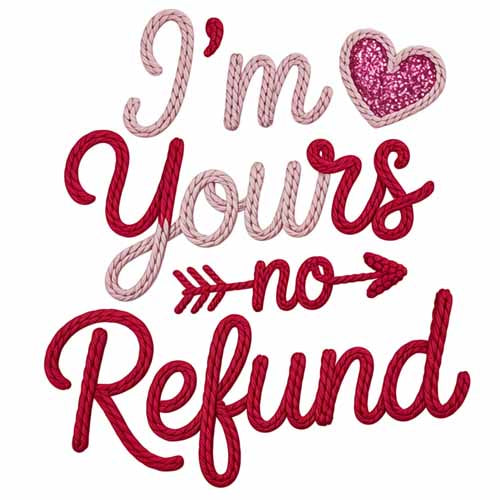 Faux Yarn Valentine's DTF Transfer 220