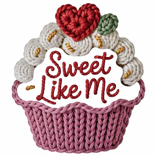 Faux Yarn Valentine's DTF Transfer 223