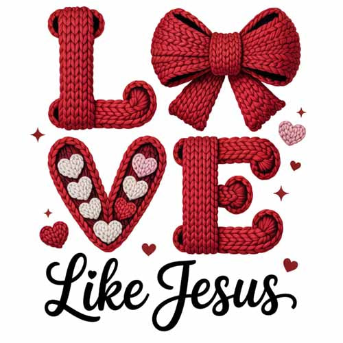 Faux Yarn Valentine's DTF Transfer 225