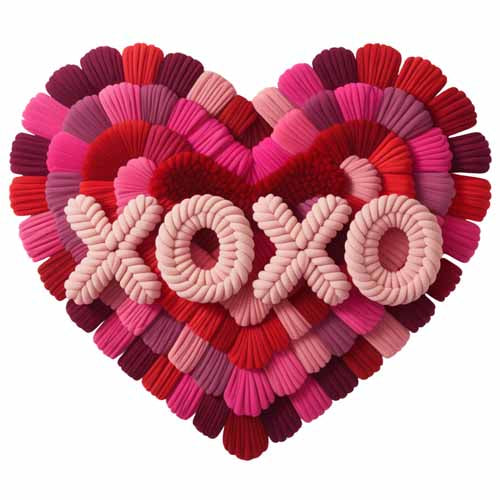 Faux Yarn Valentine's DTF Transfer 227