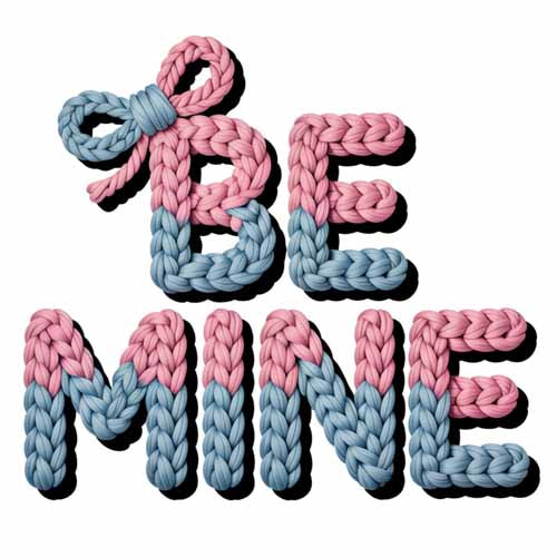 Faux Yarn Valentine's DTF Transfer 232