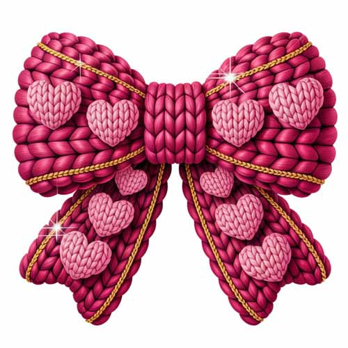 Faux Yarn Valentine's DTF Transfer 235