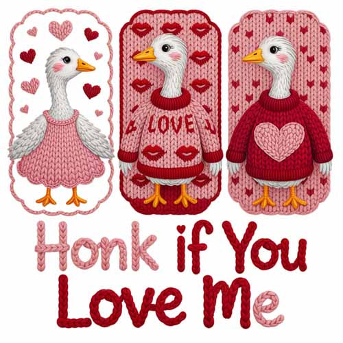 Faux Yarn Valentine's DTF Transfer 246