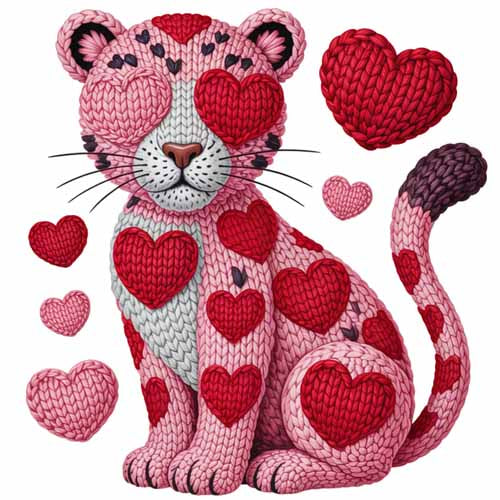 Faux Yarn Valentine's DTF Transfer 258