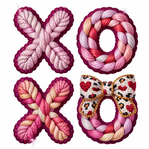 Faux Yarn Valentine's DTF Transfer 26