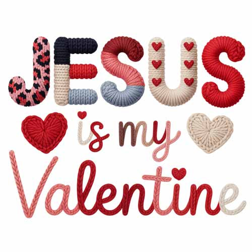 Faux Yarn Valentine's DTF Transfer 263