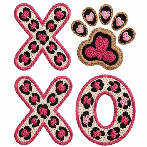 Faux Yarn Valentine's DTF Transfer 27