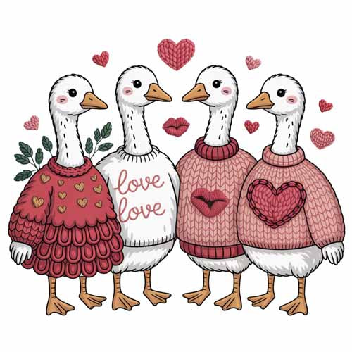 Faux Yarn Valentine's DTF Transfer 270