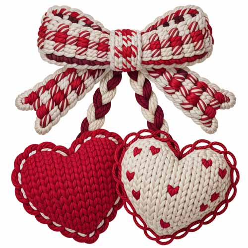 Faux Yarn Valentine's DTF Transfer 295