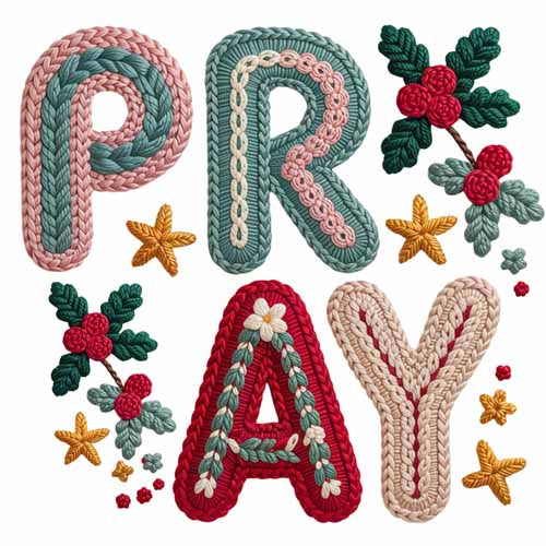 Faux Yarn Valentine's DTF Transfer 298