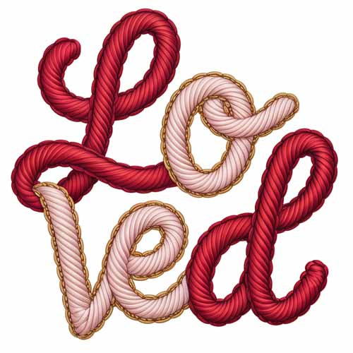 Faux Yarn Valentine's DTF Transfer 299