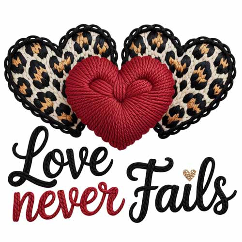 Faux Yarn Valentine's DTF Transfer 30