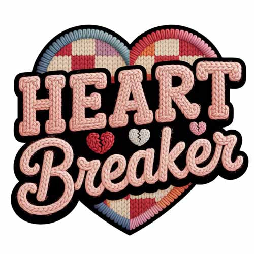 Faux Yarn Valentine's DTF Transfer 303