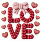 Faux Yarn Valentine's DTF Transfer 306