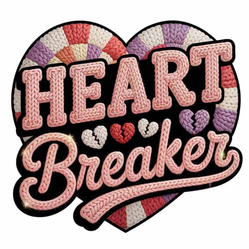 Faux Yarn Valentine's DTF Transfer 314