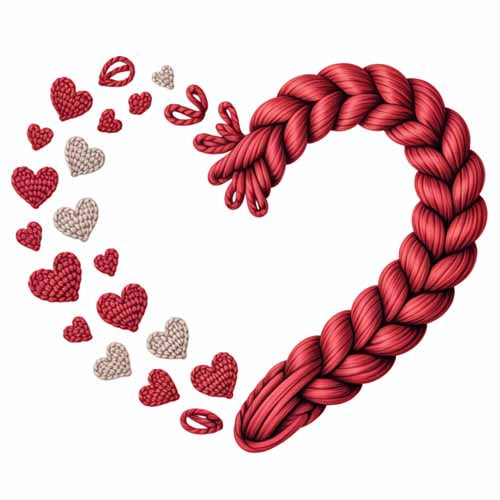 Faux Yarn Valentine's DTF Transfer 318