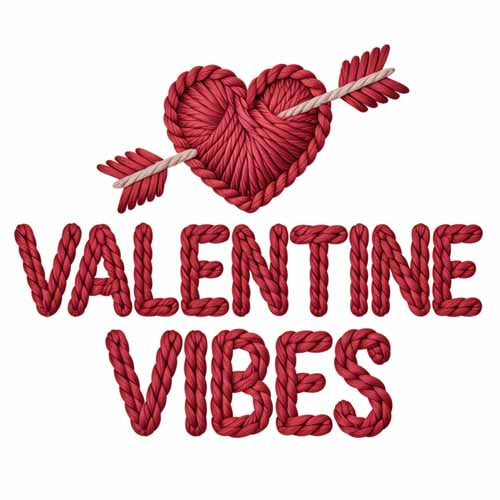 Faux Yarn Valentine's DTF Transfer 33