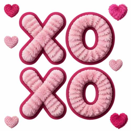 Faux Yarn Valentine's DTF Transfer 34